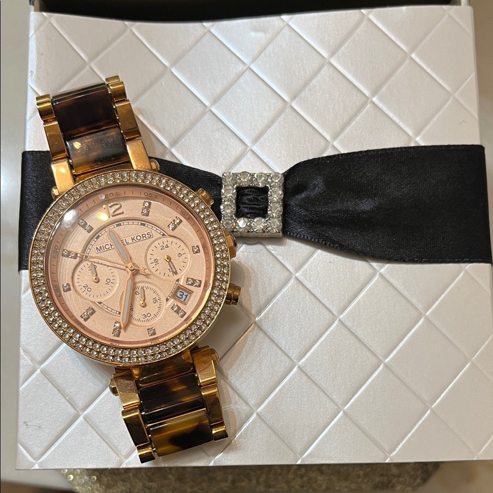 Michael Kors Rose Gold and Tortoise Women's Watch